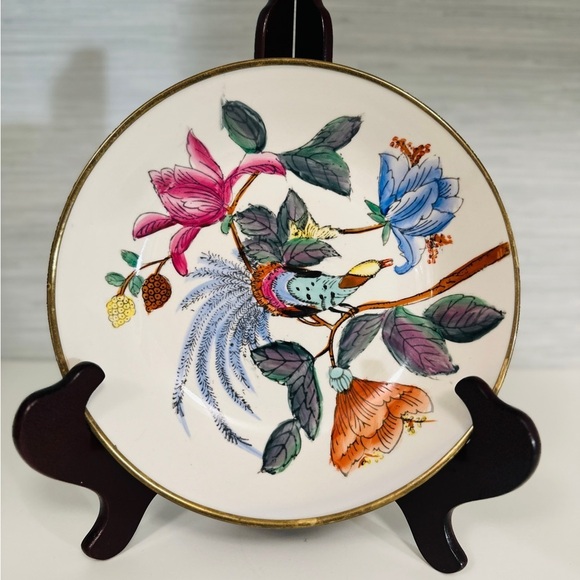 Gorgeous Ceramic And brass vintage Asian bird bowl - Picture 4 of 5